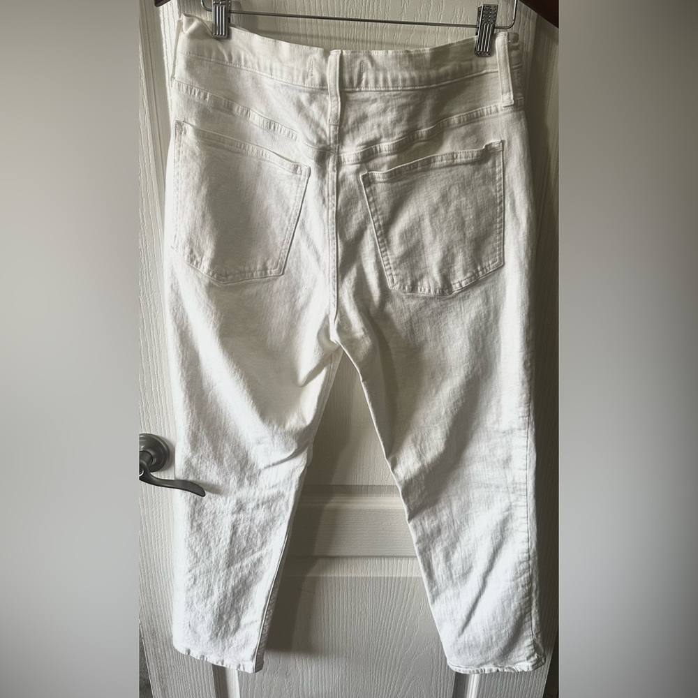 Madewell, vintage cropped, white jeans-size 30 - Picture 3 of 6